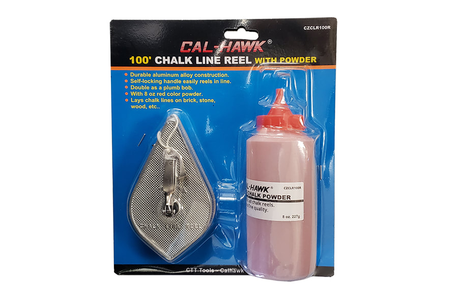 100' Contractor Chalk & Reel with Blue Chalk